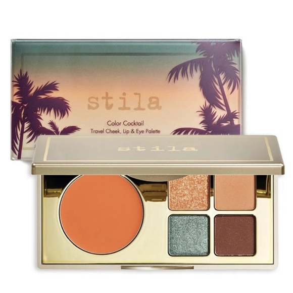 Stila color cocktail travel cheek lip & eye palette with 2 calligraphy lip stain - Picture 3 of 9